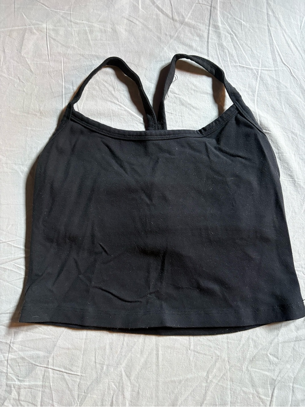 Beyond Yoga Black Cropped Double-Strap Tank Top